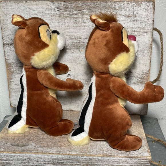 Lot of 2 Disney World Chip And Dale Plush Toy Stuffed Animal Beanie Chip… - Picture 2 of 11